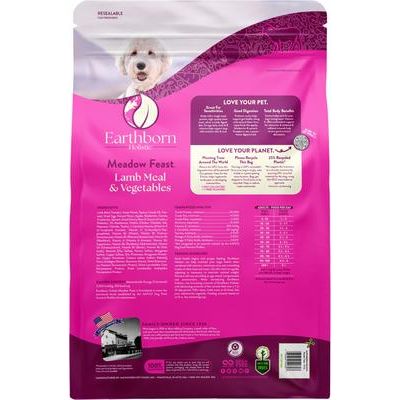Comida seca para perros Meadow Feast Lamb Meal & Vegetables sin cereales, bolsa de 25 lb
