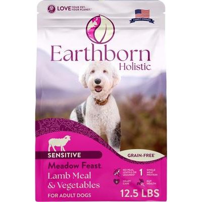 Comida seca para perros Meadow Feast Lamb Meal & Vegetables sin cereales, bolsa de 25 lb