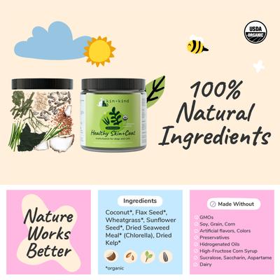 Organic Healthy Skin & Coat Dog & Cat Supplement, 4-oz bottle