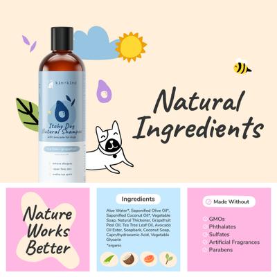 Natural Itchy Dog Shampoo, 12-fl oz bottle