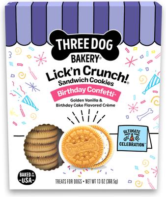 Birthday Confetti Lick’n Crunch Cookie Puppy Treats, 13-oz box