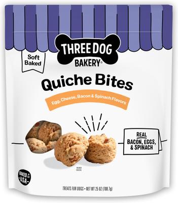 Quiche Bites with Real Eggs, Cheese, Bacon & Spinach Dog Treats, 25-oz bag