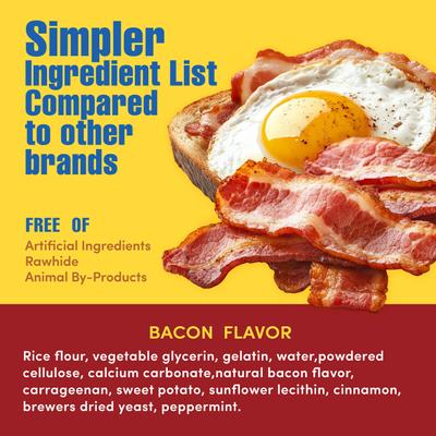 Quado Interactive Bacon Flavored Medium Dental Dog Treat