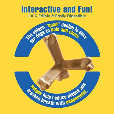 Quado Interactive Bacon Flavored Medium Dental Dog Treat