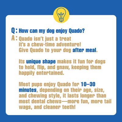Quado Interactive Bacon Flavored Large Dental Dog Treat, 1 count