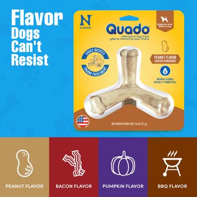 Quado Interactive Bacon Flavored Medium Dental Dog Treat