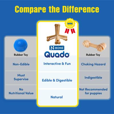 Quado Interactive Bacon Flavored Large Dental Dog Treat, 1 count