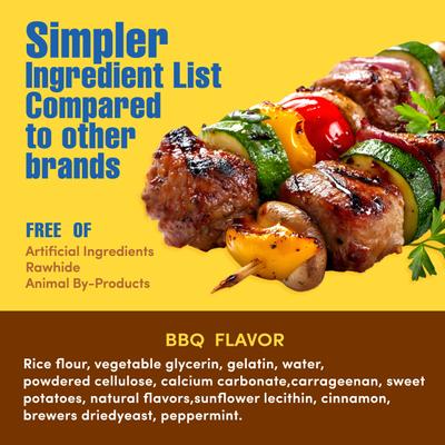 Quada BBQ Flavored Interactive Large Dental Dog Treat, 1 count