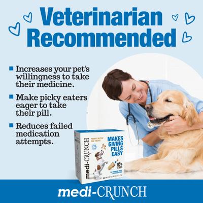 Human-Grade Peanut Butter Crunchy Ice Cream Cone Pill Pouches Dog Treats, 30 count, case of 2