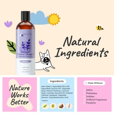 Oatmeal Natural Lavender Dog Shampoo, 12-fl oz bottle