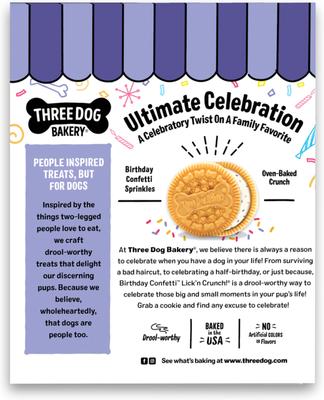 Birthday Confetti Lick’n Crunch Cookie Puppy Treats, 13-oz box