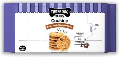 Galletas con chips sabor algarroba, golosinas para perros, caja de 13 oz