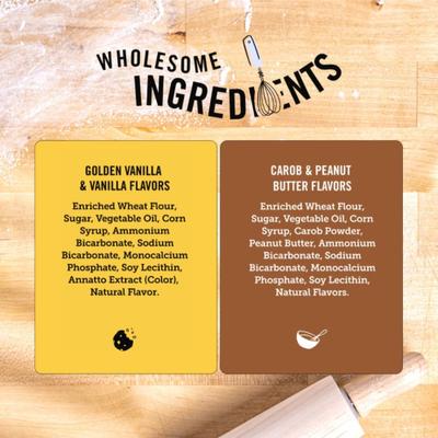 Lick'n Crunch Carob & Peanut Butter Sandwich Cookies Dog Treats, 13-oz box