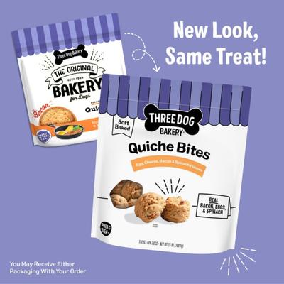 Quiche Bites with Real Eggs, Cheese, Bacon & Spinach Dog Treats, 25-oz bag