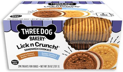 Lick'n Crunch Vanilla & Peanut Butter Cookie Dog Treats, 26-oz box, 2 pack