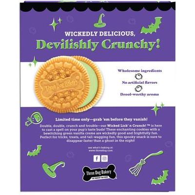 Golosinas para perros Wicked Lick'n Crunch Cookie, caja de 13 oz