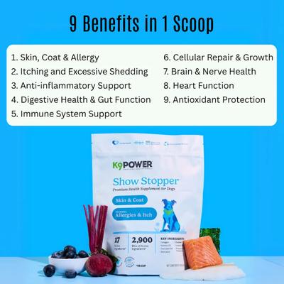 Show Stopper Healthy Coat & Skin Dog Supplement, 8-oz bag