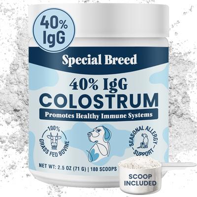 40% IgG Grass Fed Colostrum Powder Immune Support Supplement for Dogs, 2.5-oz jar