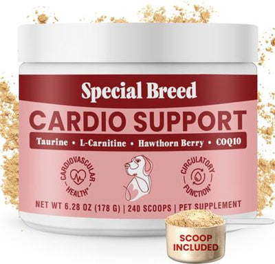Cardio Support Powder Heart Supplement for Dogs, 6.28-oz jar