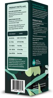 Daily Releaf 750-mg Organic Full Spectrum Hemp Extract Oil Supplement for X-Large Dogs, 1-fl oz bottle