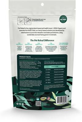 Edibites Stress Releaf Organic Peanut Butter & Carob Flavored Chew 6-mg Full Spectrum Hemp Extract Calming Supplement for Dogs, 50 count