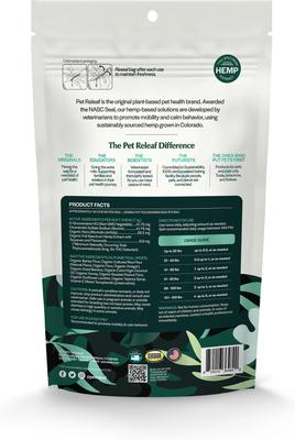 Edibites Hip & Joint Releaf Organic Peanut Butter & Banana Flavored Chew 6-mg Full Spectrum Hemp Extract Hip & Joint Supplement for Dogs, 50 count