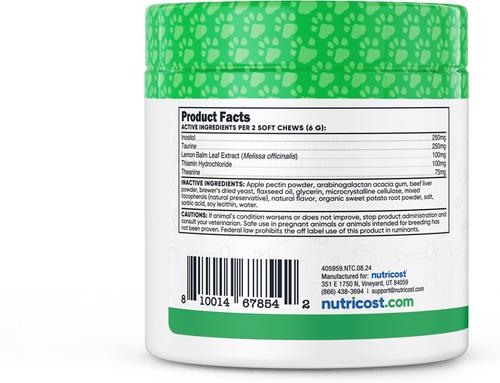 Calming Support Beef Flavor Chew Supplement for Dogs, 60 count