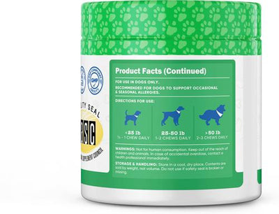 Seasonal Allergy Beef Flavor Chew Supplement for Dogs, 60 count