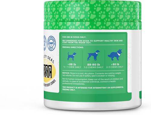 Skin & Coat Support Beef Flavor Chew Supplement for Dogs, 60 count