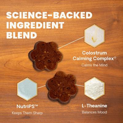 Golden Years Senior Calm & Confident Chicken Flavored Chews with Colostrum Calming & Brain Health Supplement for Senior Dogs, 60 count