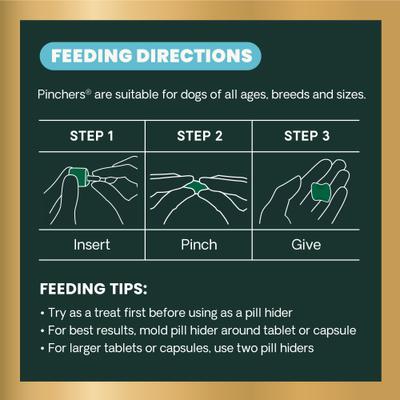 Pinchers Pill Hiders Chicken Flavored Chews with Probiotics Non-Greasy Pill Wrap for Dogs, 45 count