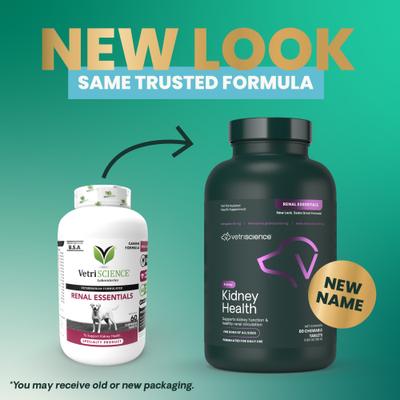 Renal Essentials Kidney Health Smoke Flavored Chewable Tablets Supplement for Dogs, 60 count