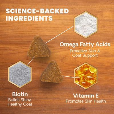 Omega Plus Extra Strength Healthy Skin & Coat Duck Flavored Chews Omega-3 Supplement for Dogs, 40 count