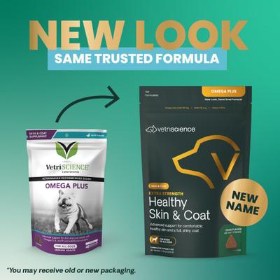 Omega Plus Extra Strength Healthy Skin & Coat Duck Flavored Chews Omega-3 Supplement for Dogs, 40 count