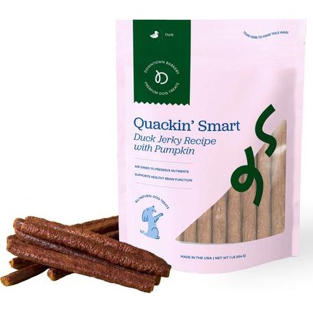 Golosinas para perros de cecina de pato con alto contenido proteico, bolsa de 1 lb