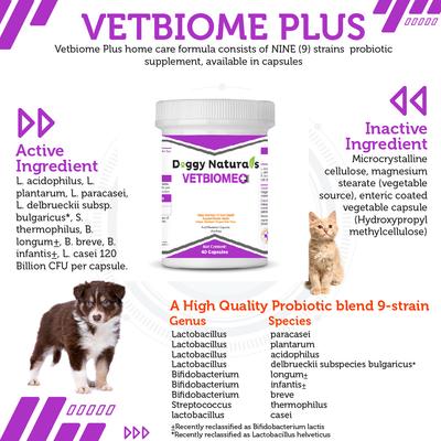 Vetbiome Plus High Potency Probiotics for Dog & Cat, 40 count