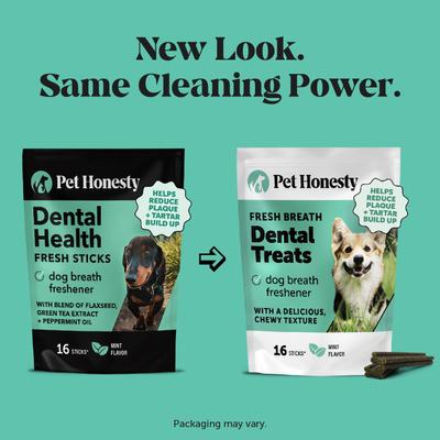 Dental Health Fresh Sticks Mint Plaque Off Dental & Teeth Cleaning Dog Dental Chews, 16 count