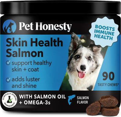 Skin Health Salmon Salmon Flavor Soft Chews Skin & Coat, Fish Oil Supplement for Dogs, 90-count