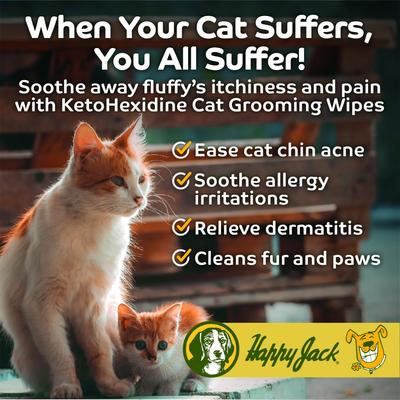 KetoHexidine Dog, Cat & Horse Wipes with Chlorhexidine & Ketoconazole, 50 count