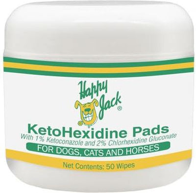 Toallitas KetoHexidine para perros, gatos y caballos con clorhexidina y ketoconazol, 50 unidades