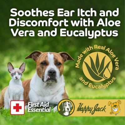 Aloe Vera & Cucumber Eucalyptus Scent Dog, Cat & Horse Ear Wipes, 100 count