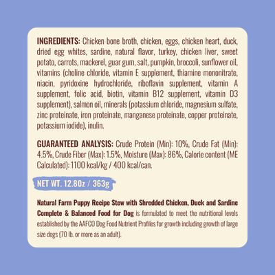 Adult Grain-Free 95% Animal Ingredients Chicken Recipe Canned Wet Puppy Food, 12-oz can, case of 12