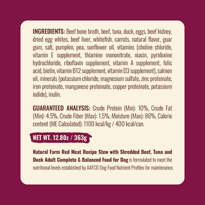 Adult Grain-Free 95% Animal Ingredients Beef Recipe Canned Wet Dog Food, 12-oz can, case of 12