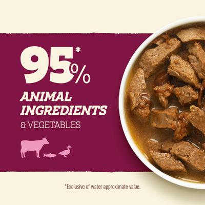 Adult Grain-Free 95% Animal Ingredients Beef Recipe Canned Wet Dog Food, 12-oz can, case of 12