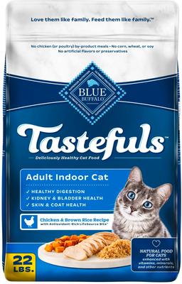 Tastefuls Salmon & Brown Rice Recipe Adult Indoor Dry Cat Food, 7-lb bag