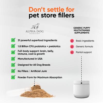OptiPup All-in-1 Multivitamin Beef Flavor Powder Supplement for Puppies, 5.4-oz jar