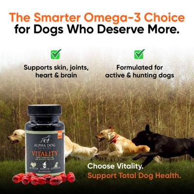 Vitality Krill Oil Supplement for Dogs, 30 count