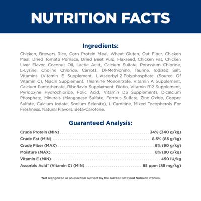 Adult Perfect Weight Management Chicken Recipe Dry Cat Food, 15-lb bag