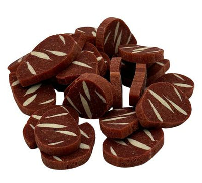 Paquete variado de golosinas para perros Chewka Real Meat, suaves y masticables, con sabor a chuletón y chuletón, bolsa de 177 g, 2 unidades