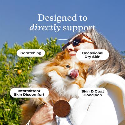 Pork Flavored Soft Chew Skin & Coat Supplement for Dogs, 30 count